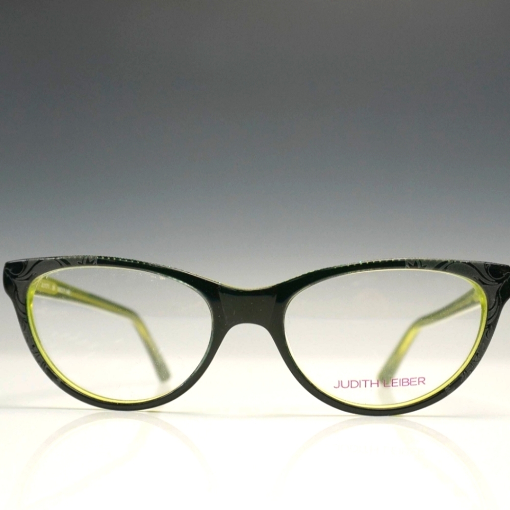 RARE Judith Leiber Cat-Eye Glasses | Green JL1171 Designer Eyewear Frame 53-17-1 - Picture 2 of 8